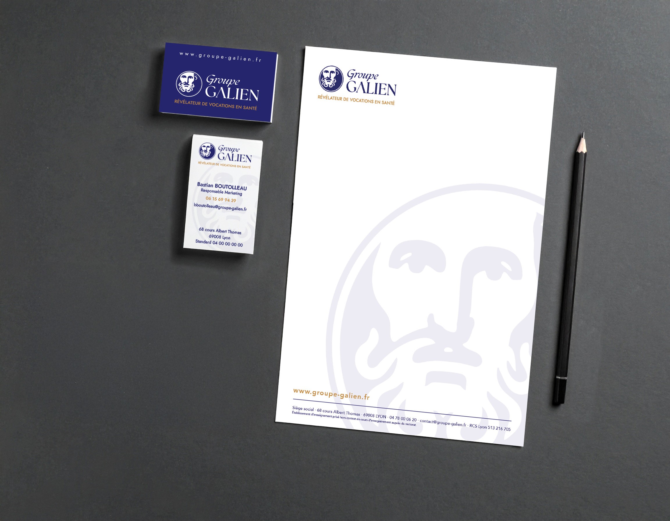 Mock-up Papeterie GALIEN